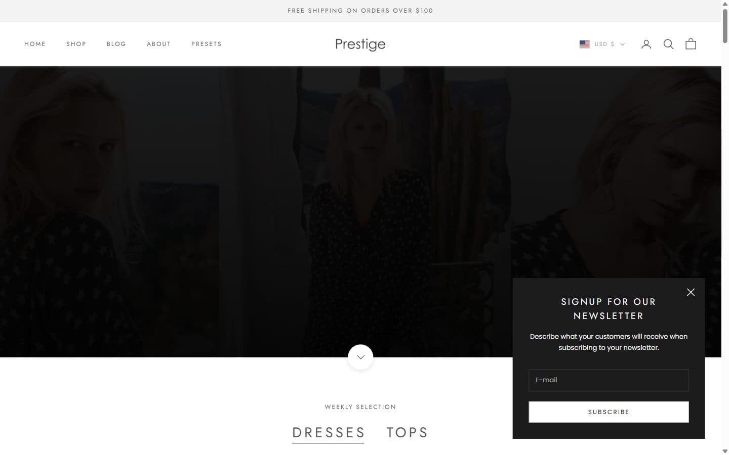 Editorial Luxury website preview