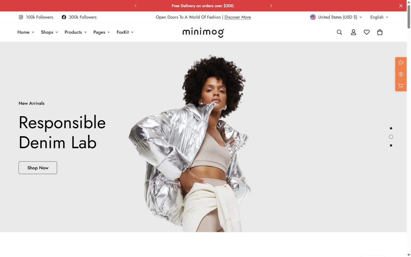 Fashion Commerce website preview