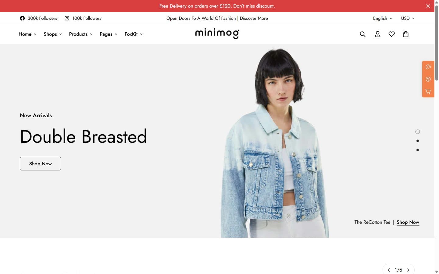 Modern Commerce website preview